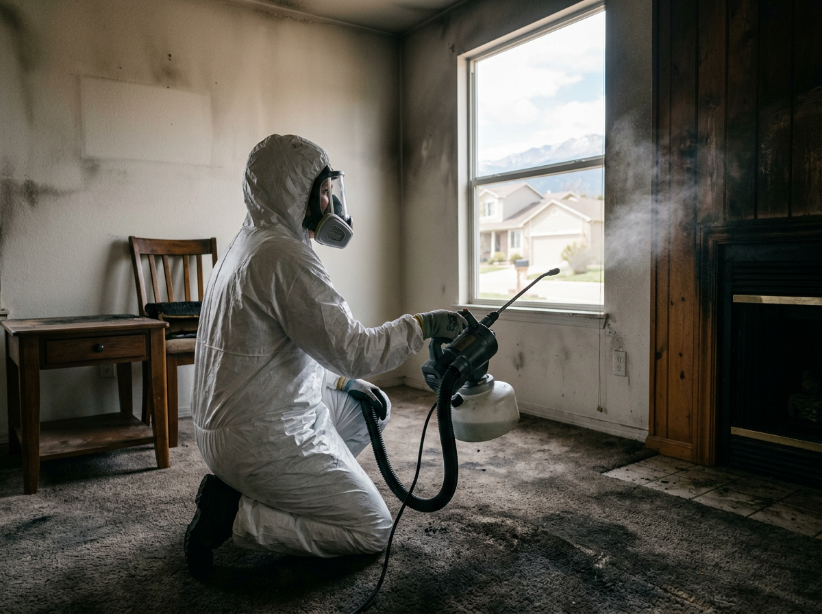 fire damage restoration in Peyton